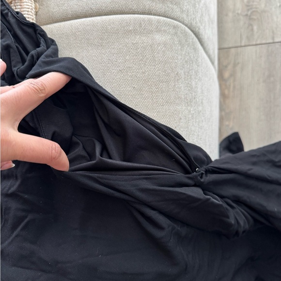 Black Maxi Dress with Removable Piece - Picture 4 of 5